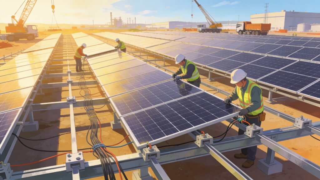 Industrial Solar Plant Installation Process: Step-by-Step (Complete EPC Guide)